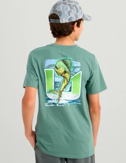 Huk Gear T-Shirts-Kids KC Dolphin Tee North Atlantic