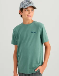Huk Gear T-Shirts-Kids KC Dolphin Tee North Atlantic