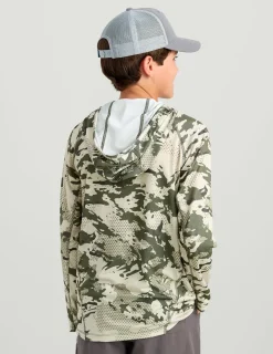 Huk Gear Performance Tops-Kids KC Icon Performance Hoodie KC Moss Grazier