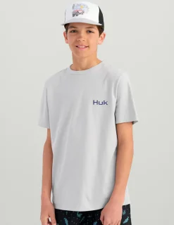 Huk Gear T-Shirts-Kids KC Marlin Tee Harbor Mist