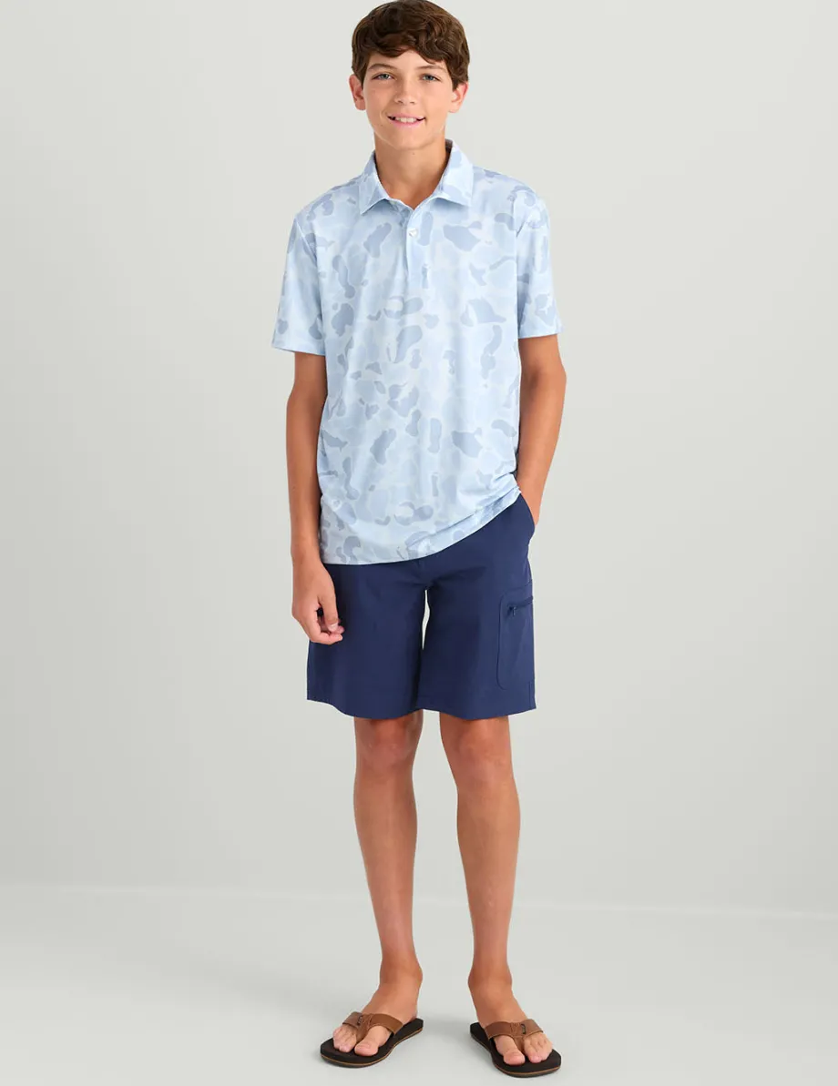 Huk Gear Polos|Performance Tops-Kids KC Pursuit Performance Polo KC Sky Camo