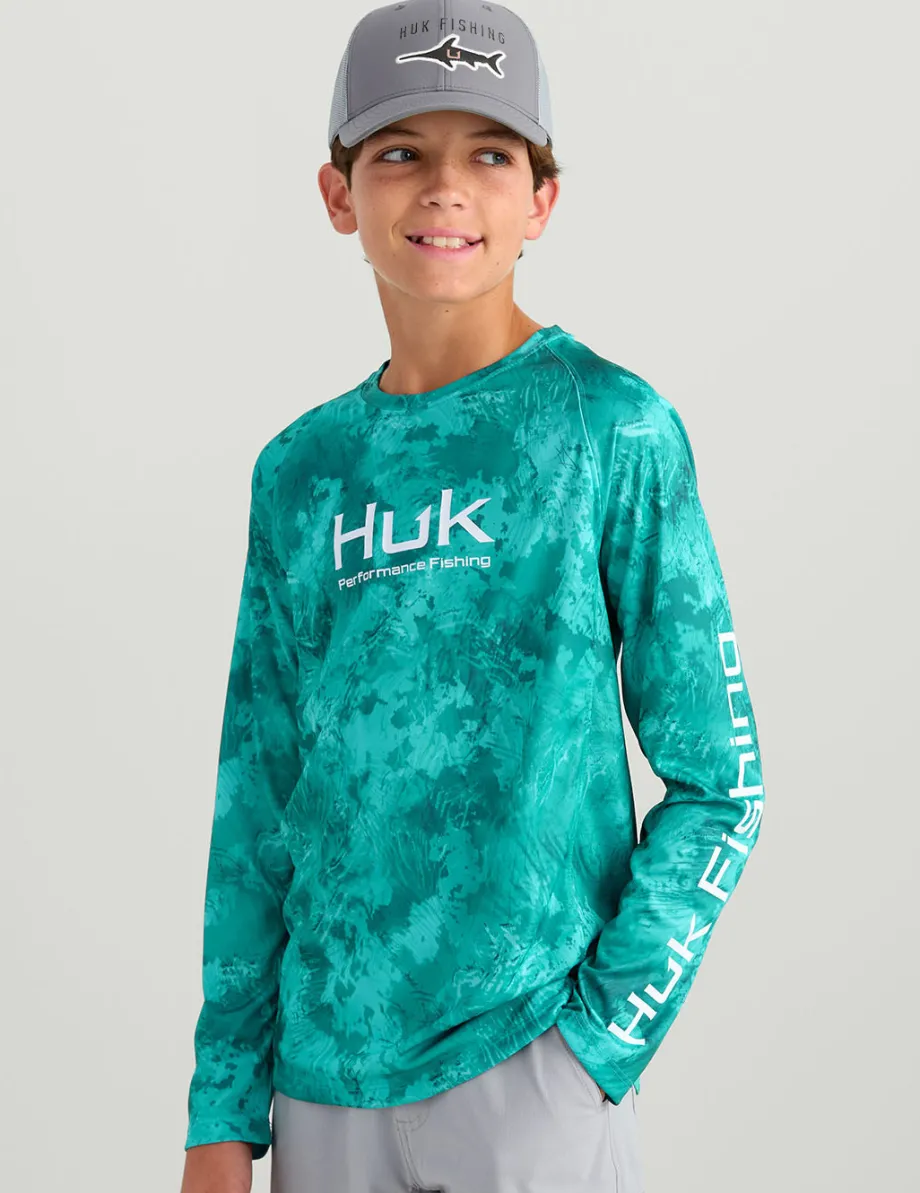 Huk Gear Performance Tops-Kids KC Subphantis Pursuit Performance Crew KC Subphantis Shallows