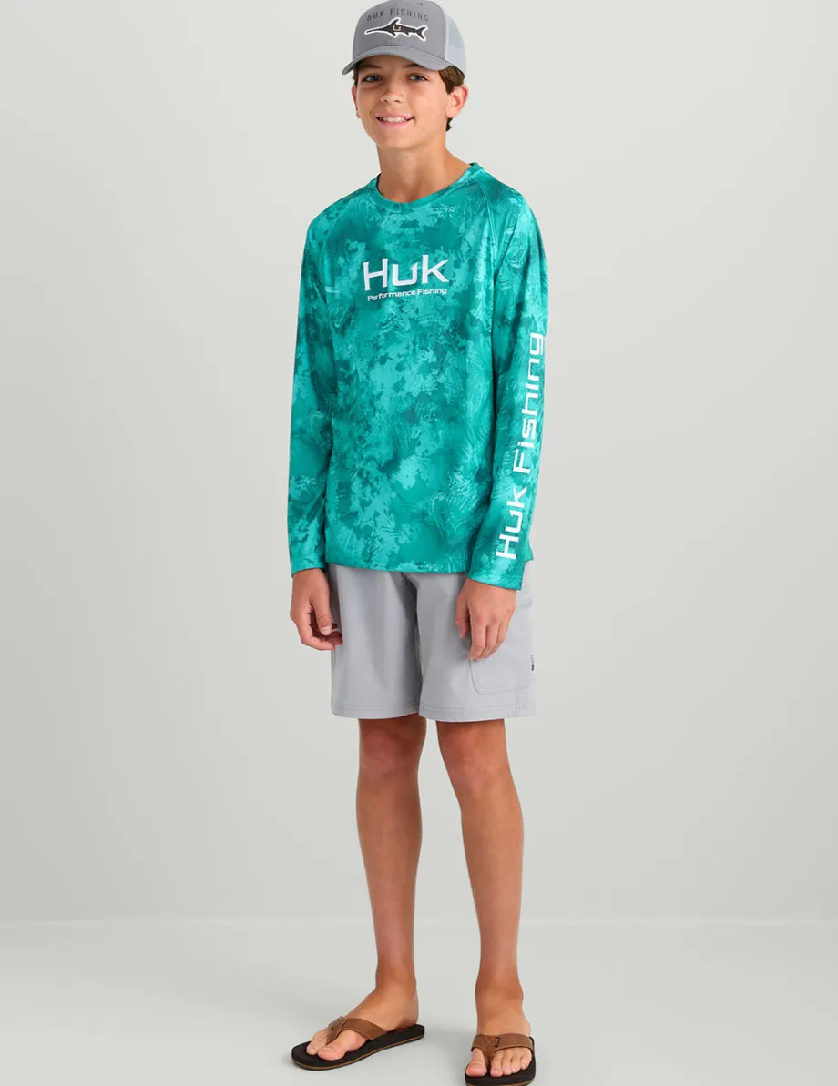 Huk Gear Performance Tops-Kids KC Subphantis Pursuit Performance Crew KC Subphantis Shallows
