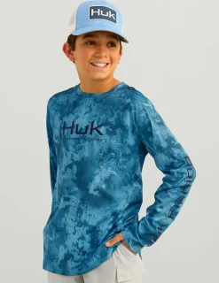 Huk Gear Performance Tops-Kids KC Subphantis Pursuit Performance Crew KC Subphantis Flow