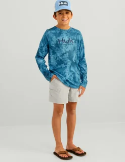 Huk Gear Performance Tops-Kids KC Subphantis Pursuit Performance Crew KC Subphantis Flow