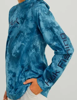 Huk Gear Performance Tops-Kids KC Subphantis Pursuit Performance Crew KC Subphantis Flow