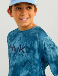 Huk Gear Performance Tops-Kids KC Subphantis Pursuit Performance Crew KC Subphantis Flow
