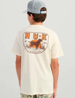Huk Gear T-Shirts-Kids Lab Patch Tee Egret