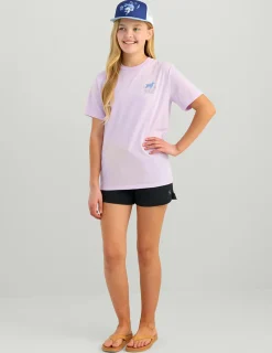 Huk Gear T-Shirts-Kids Lab Patch Tee Orchid Bloom