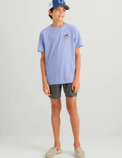 Huk Gear T-Shirts-Kids Lab Patch Tee Lightning Sky