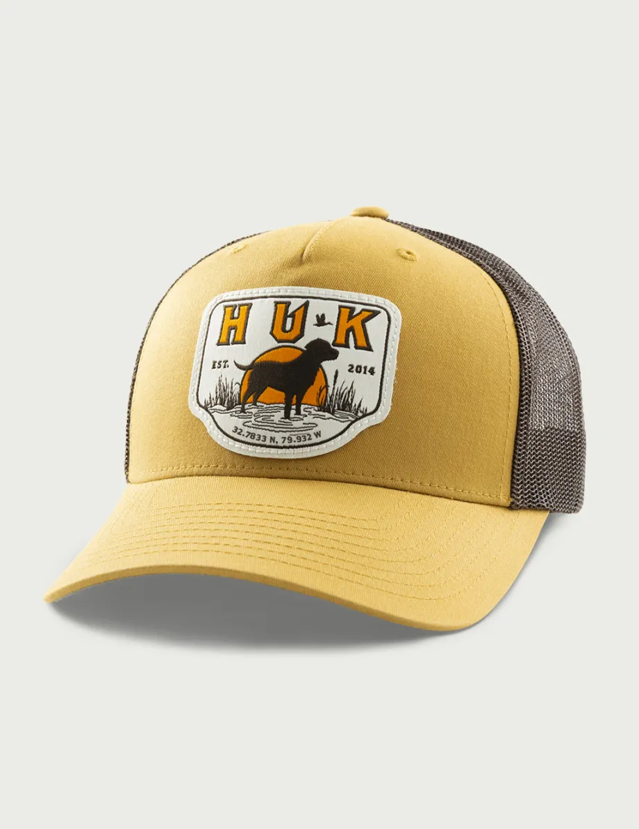 Huk Gear Hats|Hats-Kids Lab Patch Trucker Hat Sand Piper