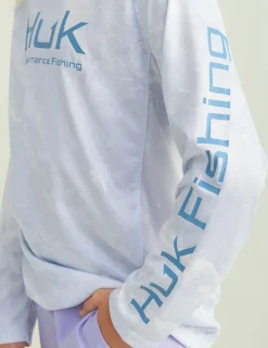 Huk Gear Performance Tops-Kids Mossy Oak Pursuit Performance Crew Mossy Oak Stormwater Bonefish
