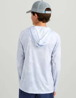 Huk Gear Performance Tops-Kids Mossy Oak Pursuit Performance Hoodie Mossy Oak Stormwater Bonefish