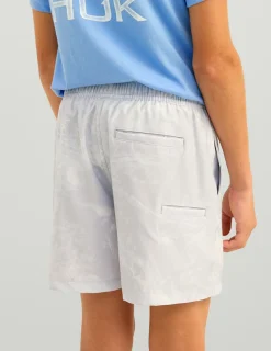 Huk Gear Swim-Kids Mossy Oak Pursuit Volley Swim Short Mossy Oak Stormwater Bonefish