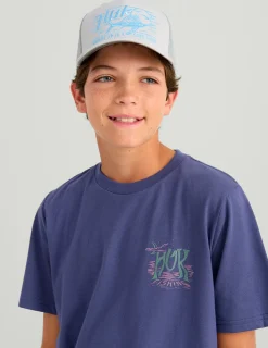 Huk Gear T-Shirts-Kids Night Sword Tee Skipper Blue
