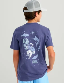 Huk Gear T-Shirts-Kids Outta This World Tee Skipper Blue