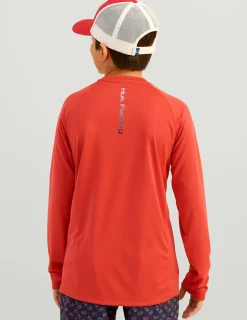 Huk Gear Performance Tops-Kids Pursuit Performance Crew Channel Marker
