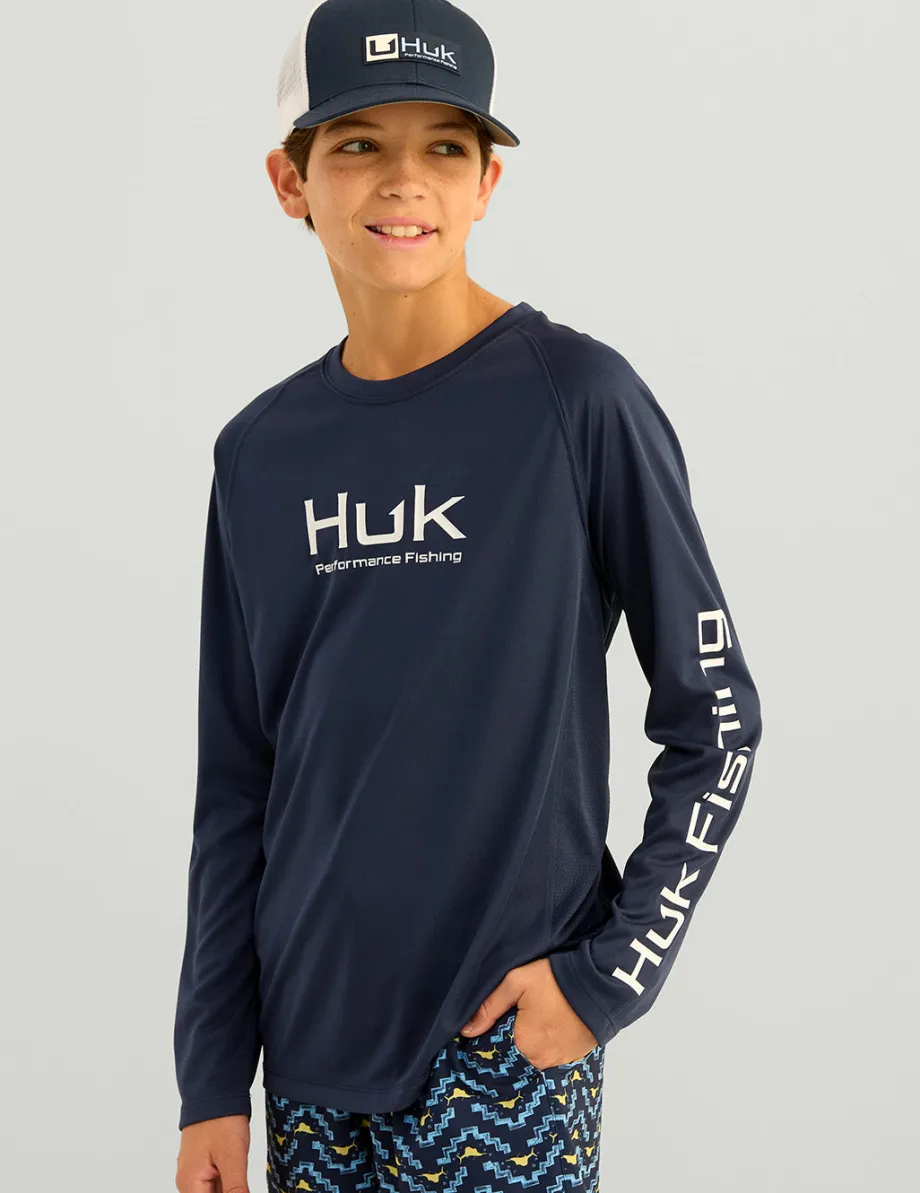 Huk Gear Performance Tops-Kids Pursuit Performance Crew Naval Academy