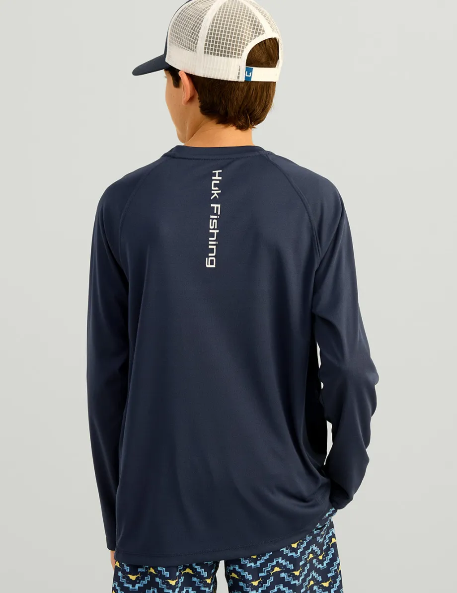 Huk Gear Performance Tops-Kids Pursuit Performance Crew Naval Academy