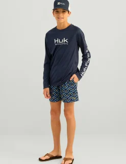 Huk Gear Performance Tops-Kids Pursuit Performance Crew Naval Academy