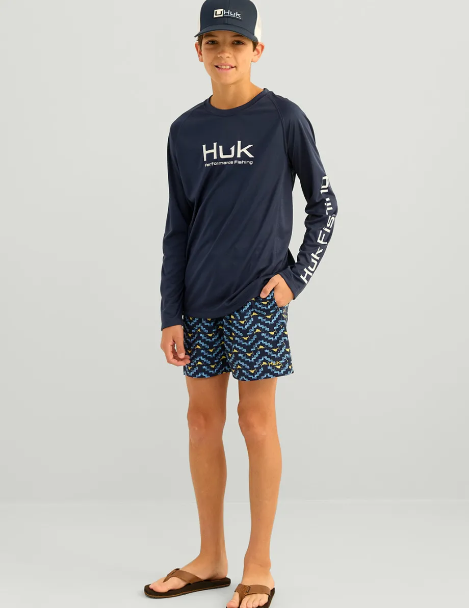 Huk Gear Performance Tops-Kids Pursuit Performance Crew Naval Academy
