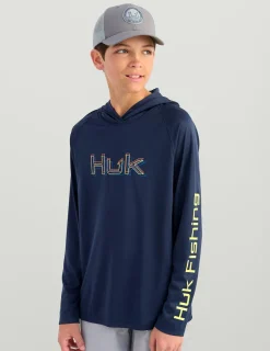 Huk Gear Performance Tops-Kids Pursuit Performance Hoodie Naval Academy