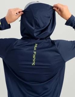 Huk Gear Performance Tops-Kids Pursuit Performance Hoodie Naval Academy