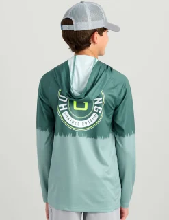 Huk Gear Performance Tops-Kids Pursuit Performance Graphic Hoodie North Atlantic