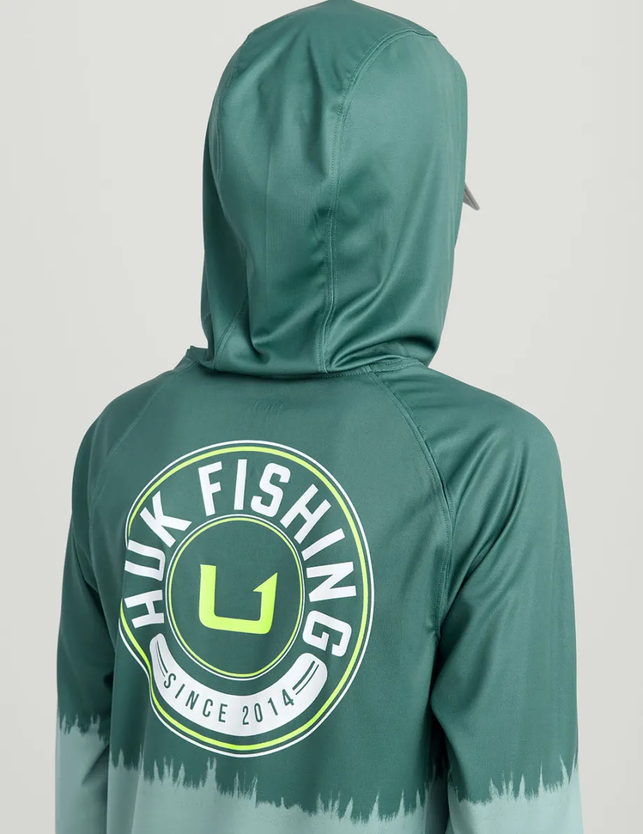 Huk Gear Performance Tops-Kids Pursuit Performance Graphic Hoodie North Atlantic