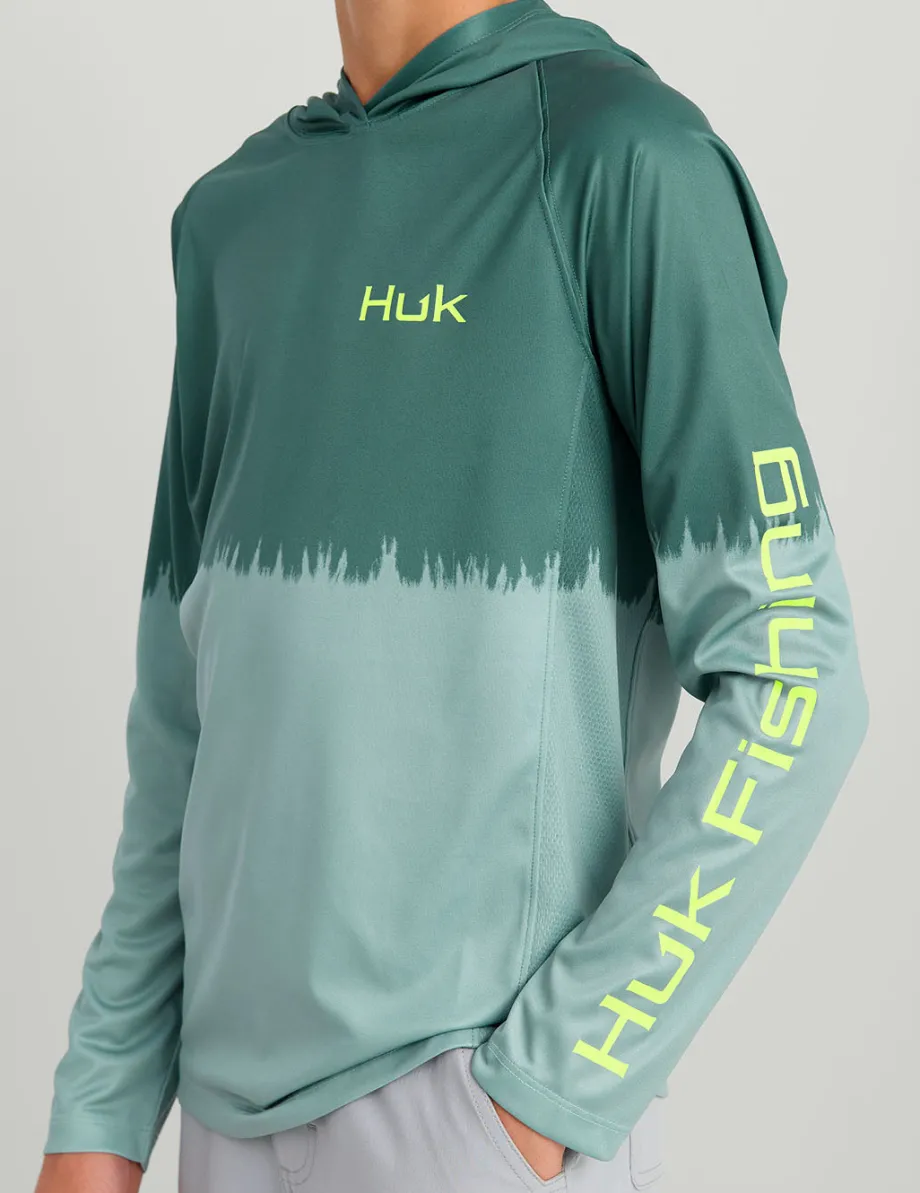 Huk Gear Performance Tops-Kids Pursuit Performance Graphic Hoodie North Atlantic