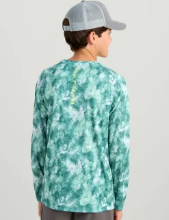 Huk Gear Performance Tops-Kids Pursuit Performance Crew North Atlantic Splish Splash