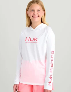Huk Gear Performance Tops-Kids Pursuit Performance Hoodie White