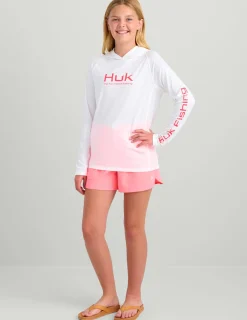 Huk Gear Performance Tops-Kids Pursuit Performance Hoodie White