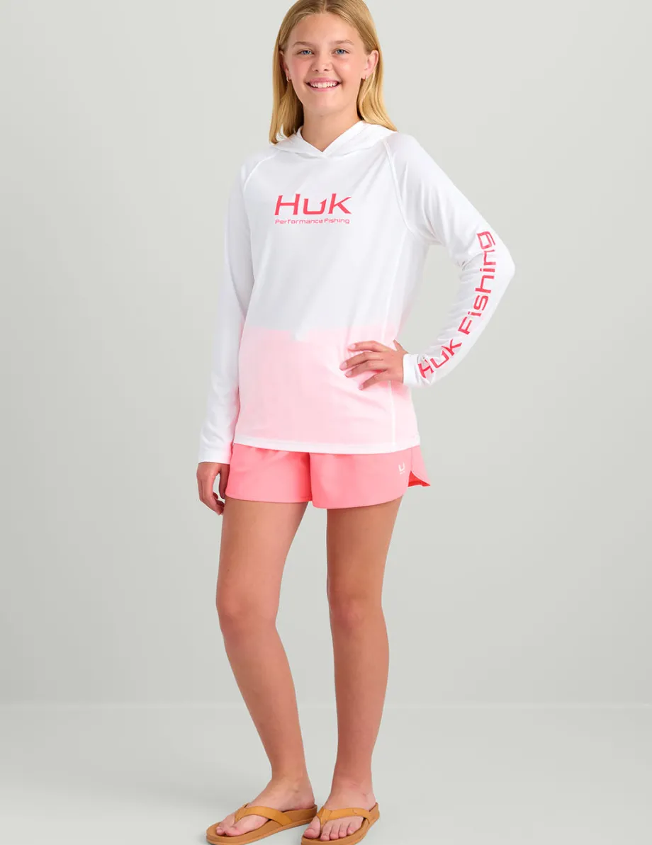 Huk Gear Performance Tops-Kids Pursuit Performance Hoodie White