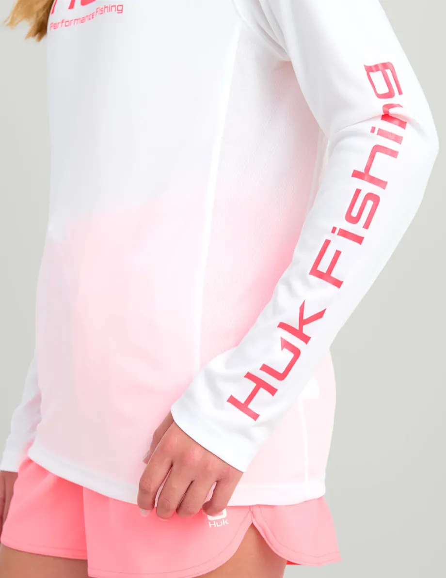Huk Gear Performance Tops-Kids Pursuit Performance Hoodie White