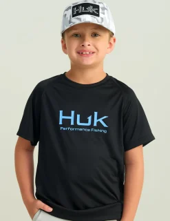 Huk Gear Performance Tops-Kids Pursuit Short Sleeve Performance Shirt Black