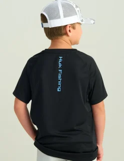 Huk Gear Performance Tops-Kids Pursuit Short Sleeve Performance Shirt Black