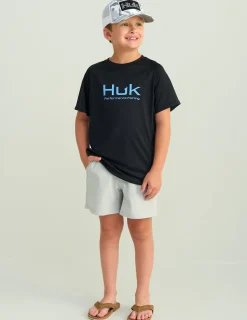 Huk Gear Performance Tops-Kids Pursuit Short Sleeve Performance Shirt Black
