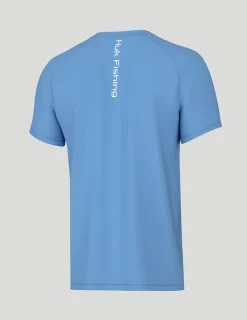 Huk Gear Performance Tops-Kids Pursuit Short Sleeve Performance Crew Marolina Blue