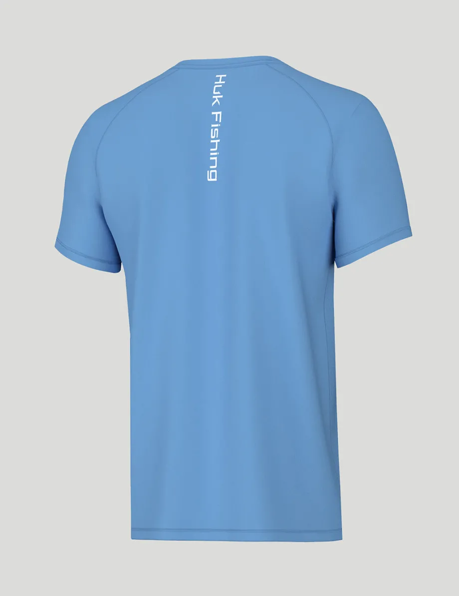 Huk Gear Performance Tops-Kids Pursuit Short Sleeve Performance Crew Marolina Blue