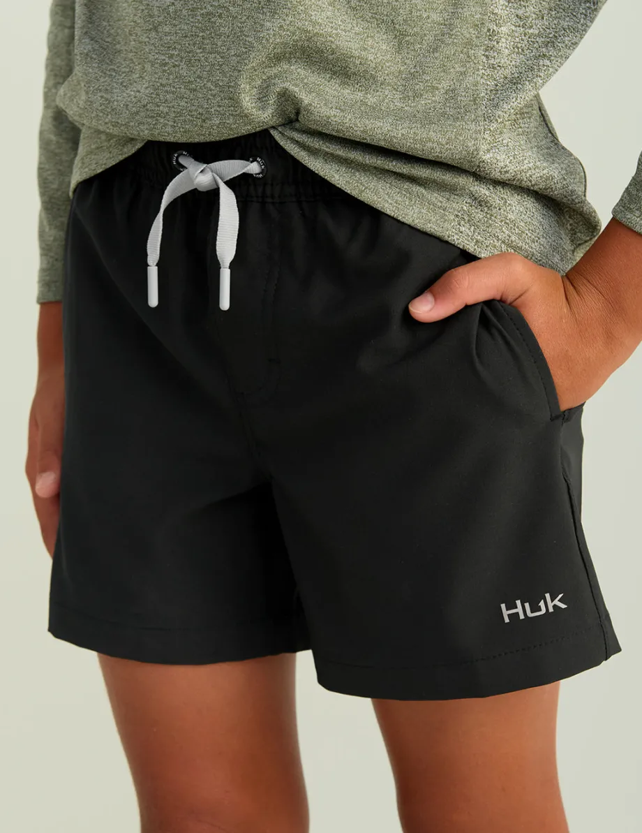 Huk Gear Swim-Kids Pursuit Volley Swim Short Black