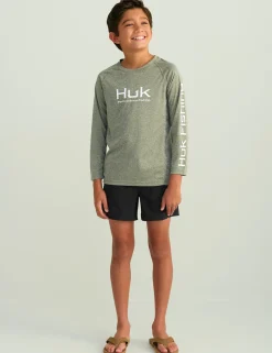Huk Gear Swim-Kids Pursuit Volley Swim Short Black