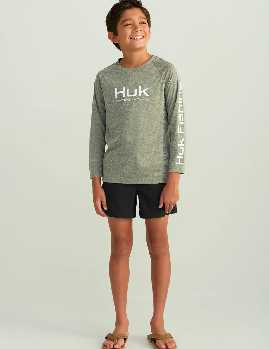 Huk Gear Swim-Kids Pursuit Volley Swim Short Black