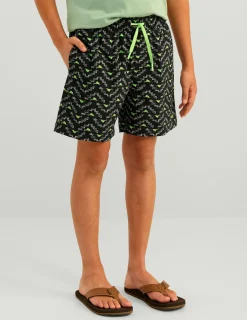 Huk Gear Swim-Kids Pursuit Volley Swim Short Black Marlin Pyramid