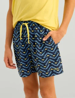 Huk Gear Swim-Kids Pursuit Volley Swim Short Marolina Blue Marlin Pyramid