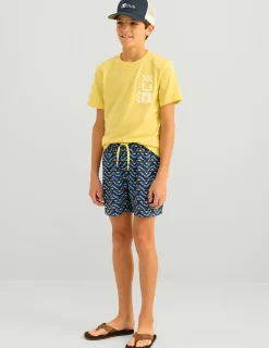 Huk Gear Swim-Kids Pursuit Volley Swim Short Marolina Blue Marlin Pyramid