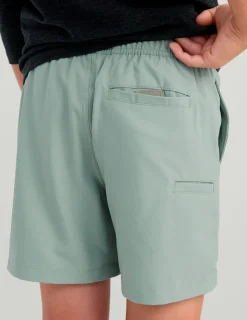Huk Gear Swim-Kids Pursuit Volley Swim Short Silver Blue