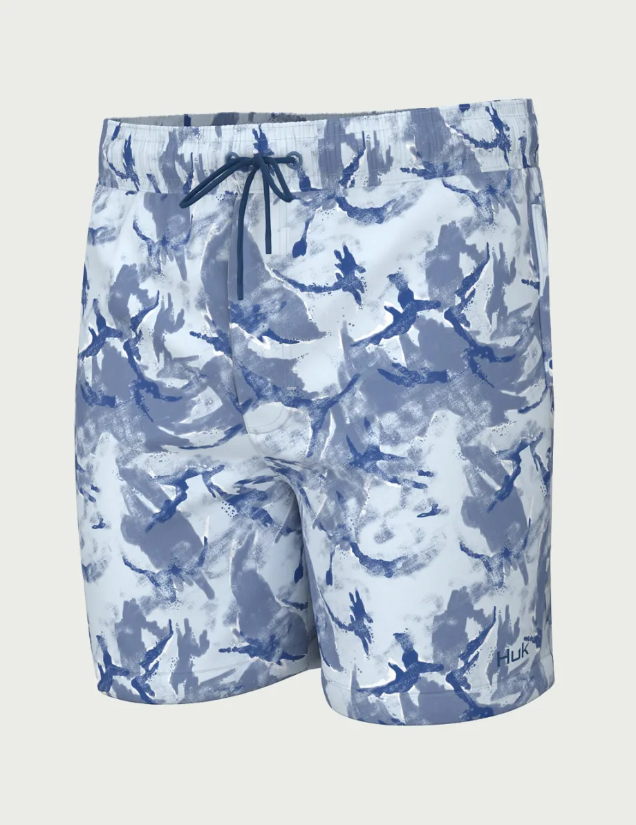 Huk Gear Swim-Kids Pursuit Volley Swim Short Cane Bay Ice Water