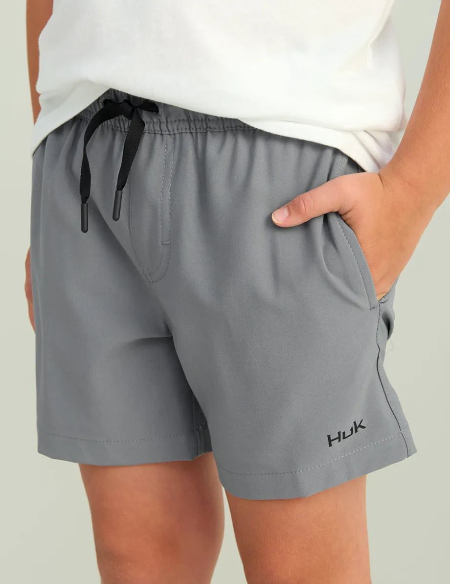Huk Gear Swim-Kids Pursuit Volley Swim Short Night Owl