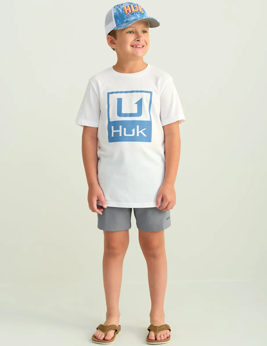 Huk Gear Swim-Kids Pursuit Volley Swim Short Night Owl
